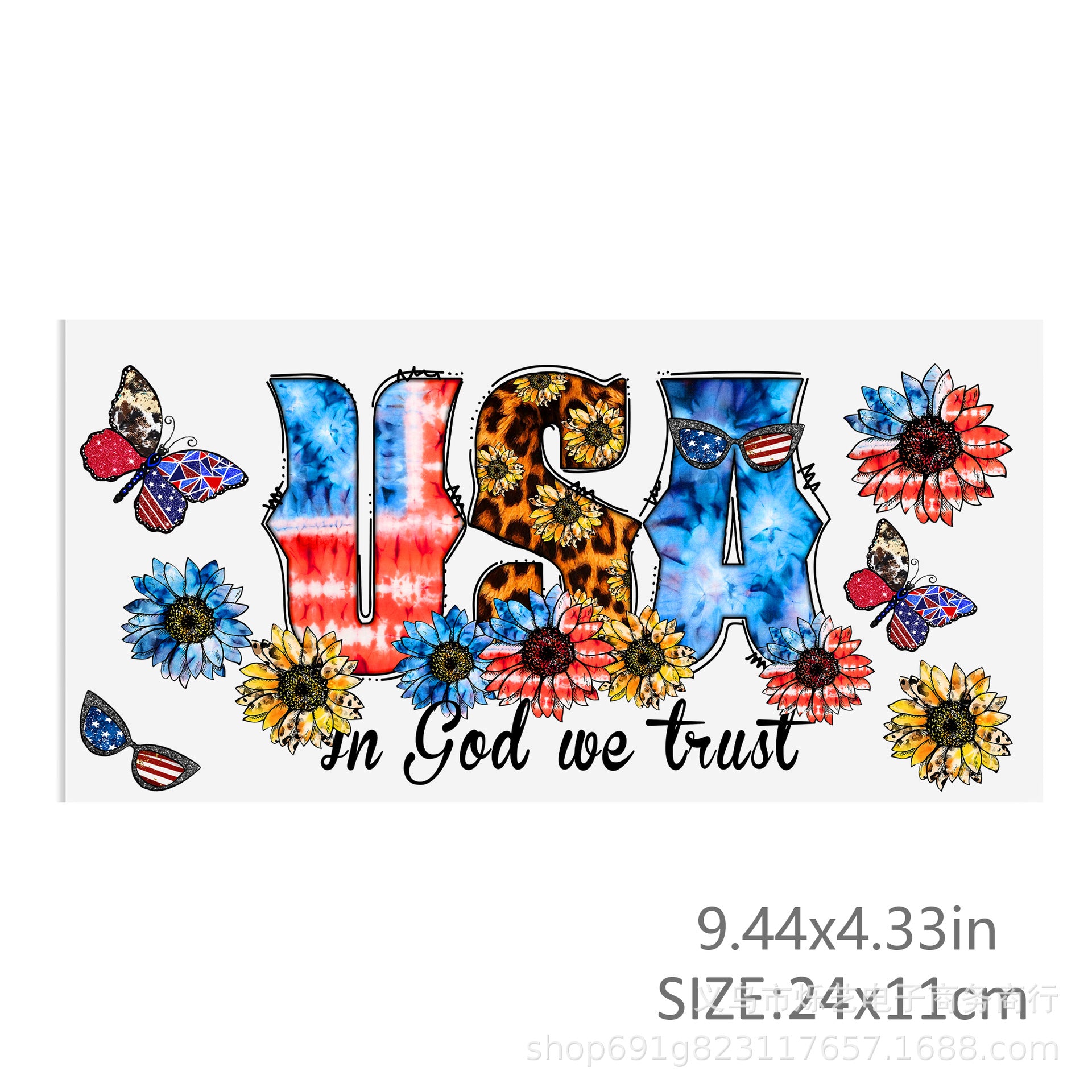 Wholesale Colorful Butterfly and Flower Series 16oz Cup UV DTF Wraps