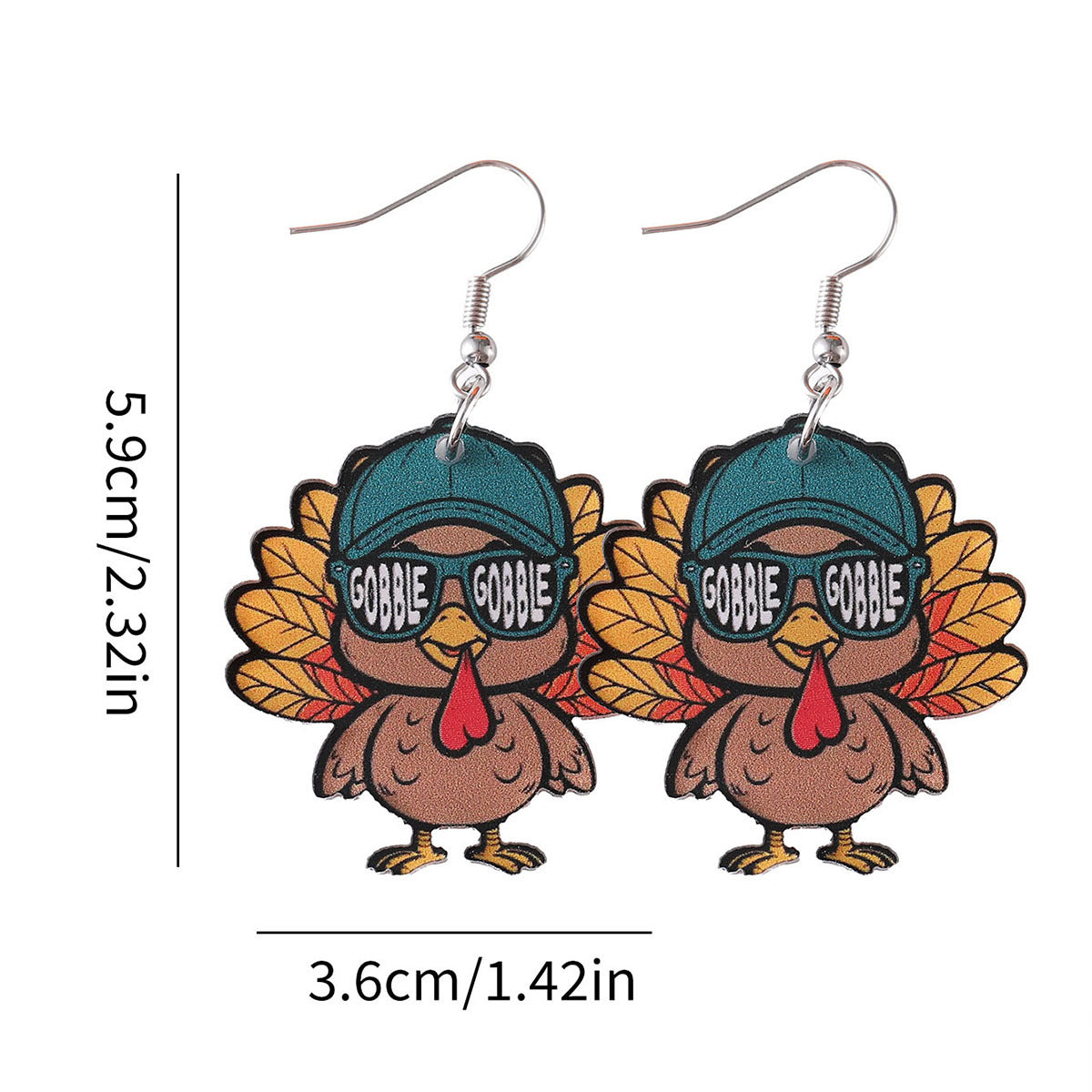 Wholesale Thanksgiving Harvest Festival Sunglasses Turkey Acrylic Earrings