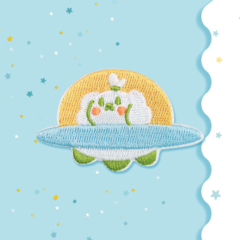 Wholesale Computer embroidery animal planet cartoon embroidery patch