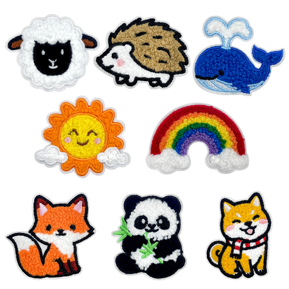 Wholesale Stylish Panda Embroidered Patch Self Adhesive Applique For Coats Trendy Fashion Accessory Boutique Gift For DIY Crafting