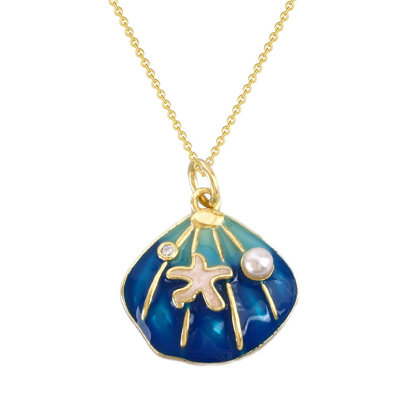 Wholesale Stylish Gold Plated Copper Evil Eye Square Pendant Necklace Jewelry Accessory