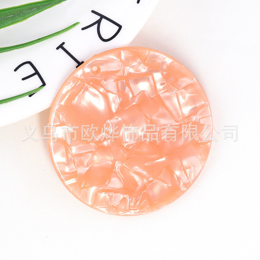 Wholesale 10pcs Textured Acrylic Circle Key Pendant Bookmark