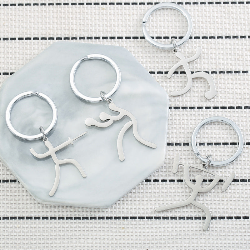 Wholesale Sports Matchman Stainless Steel Keychain