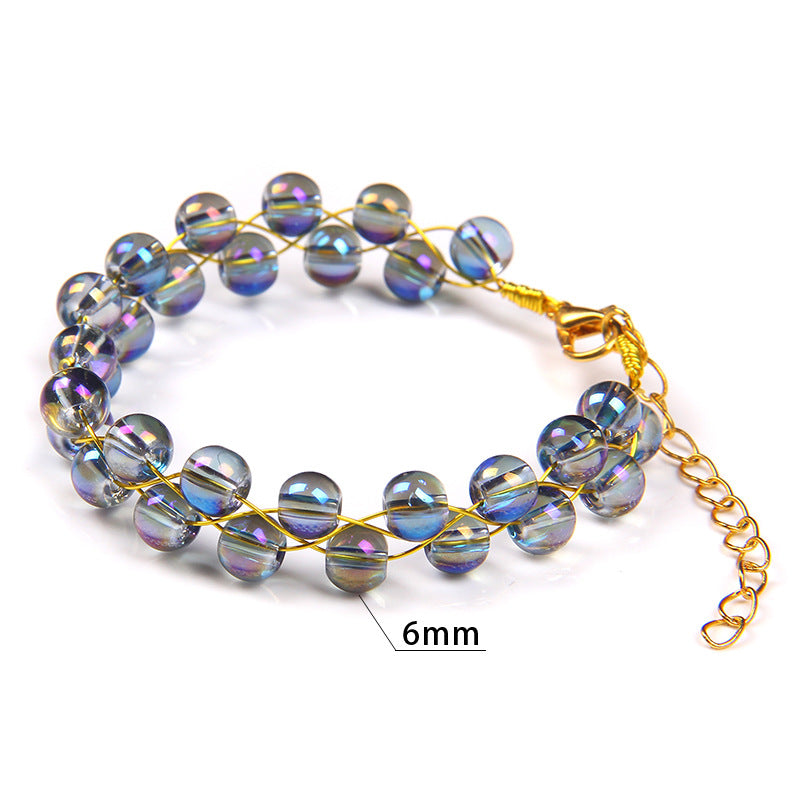 Wholesale Natural Stone Glass Beads Agate Bracelet