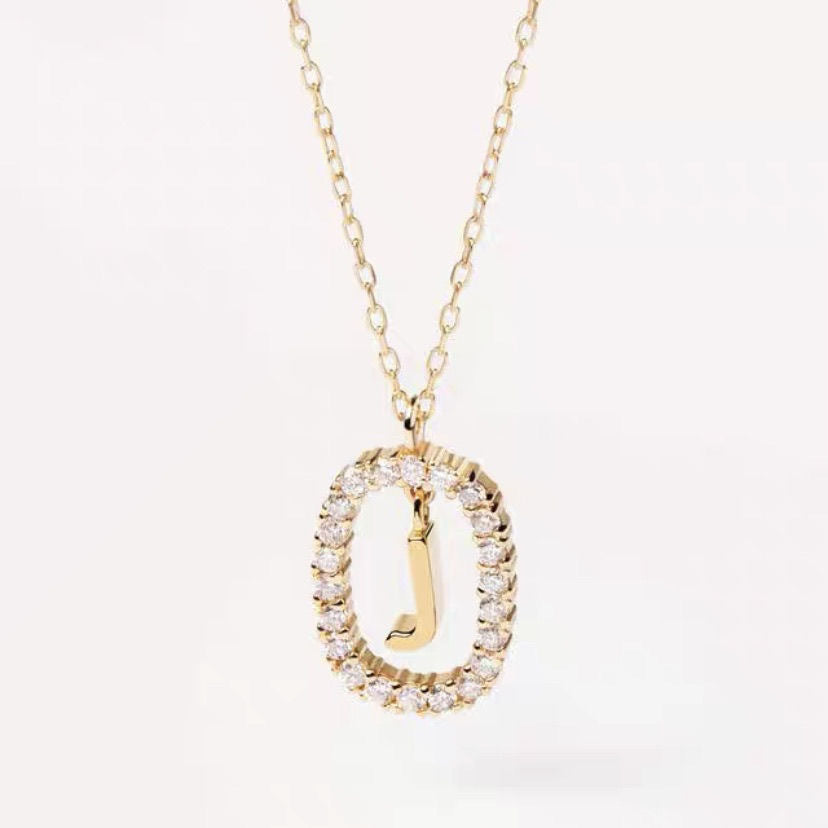 Wholesale Twenty Six Alphabet Pendants Copper Necklaces