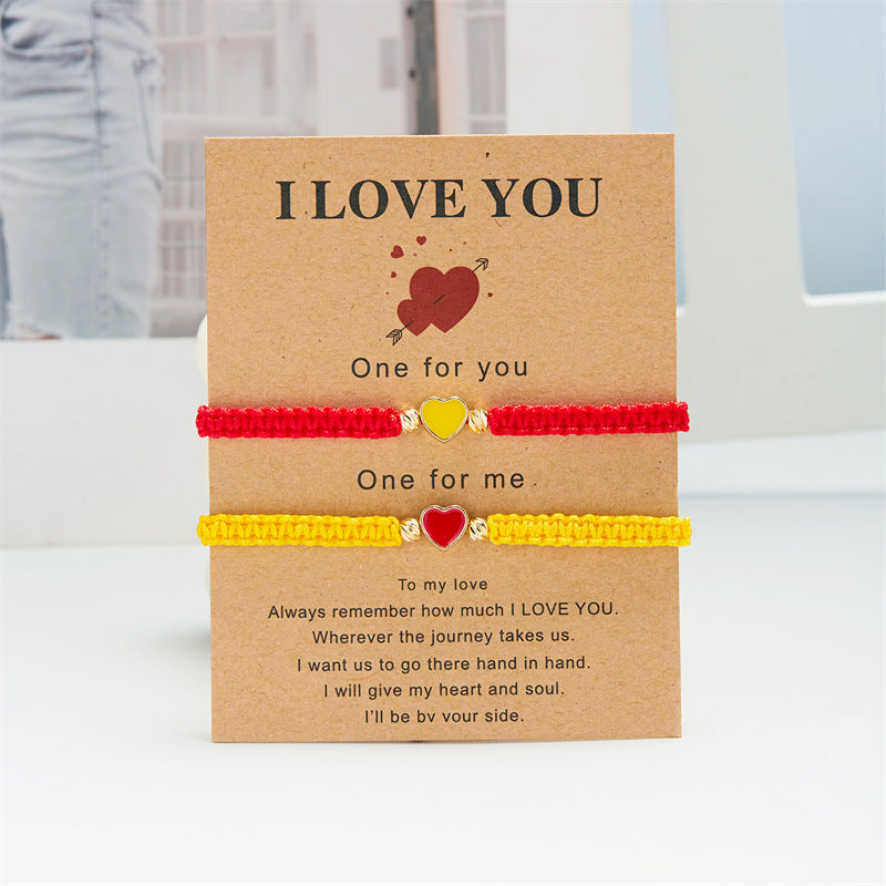 Wholesale  fresh couple paper card bracele
