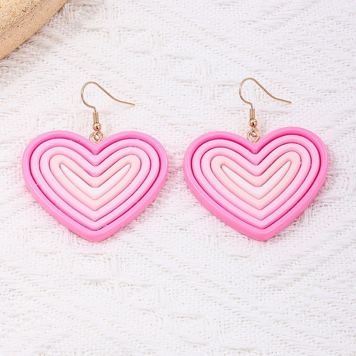 Wholesale Acrylic Gradient Heart Earrings