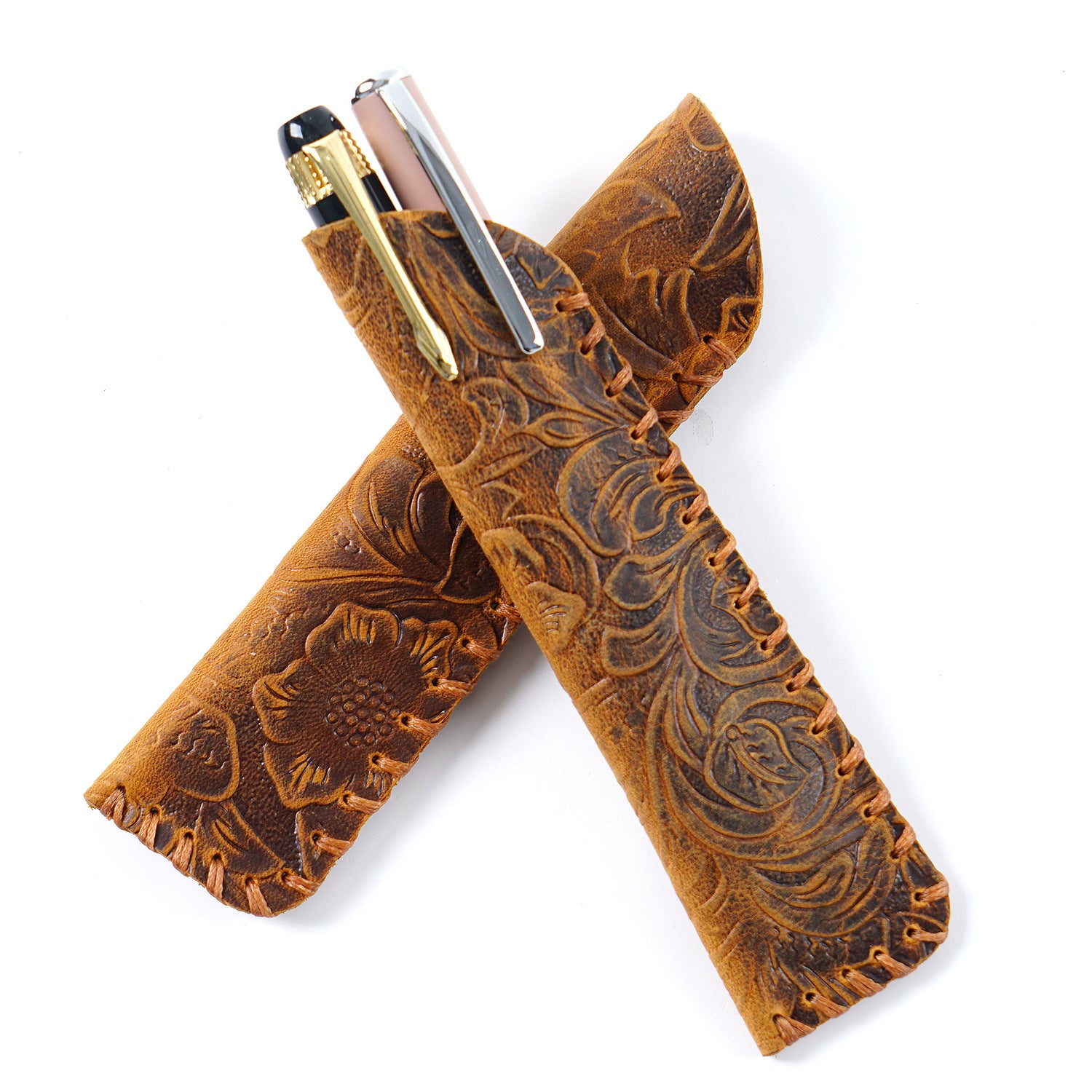 Wholesale Retro Pure Handmade Head Layer Cowhide Creative Pen Bag