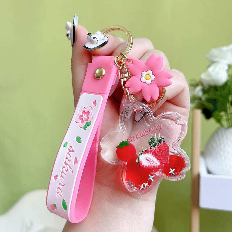 Llavero acrílico al por mayor para frutas engrasadas