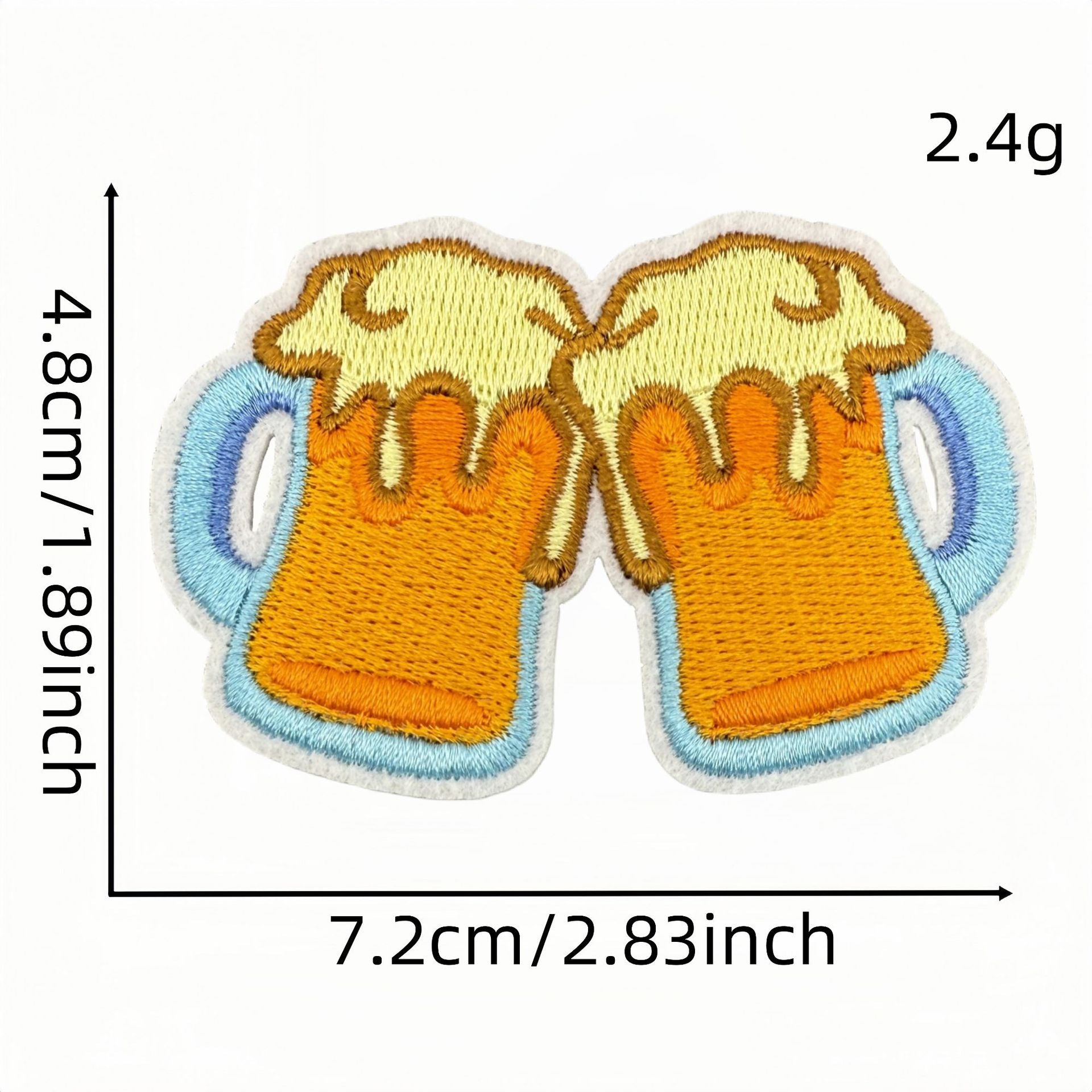 Wholesale Cartoon beer cup embroidery cloth patch embroidery iron-on patch