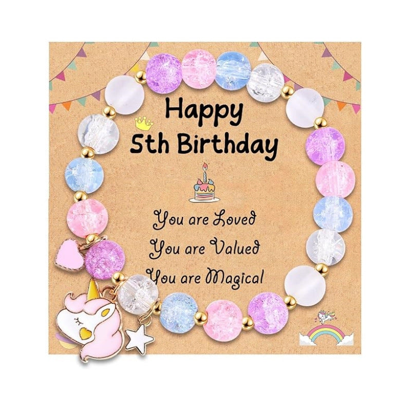 Wholesale Sparkling Crystal Easter Gold Bead Pink Rabbit Bracelet