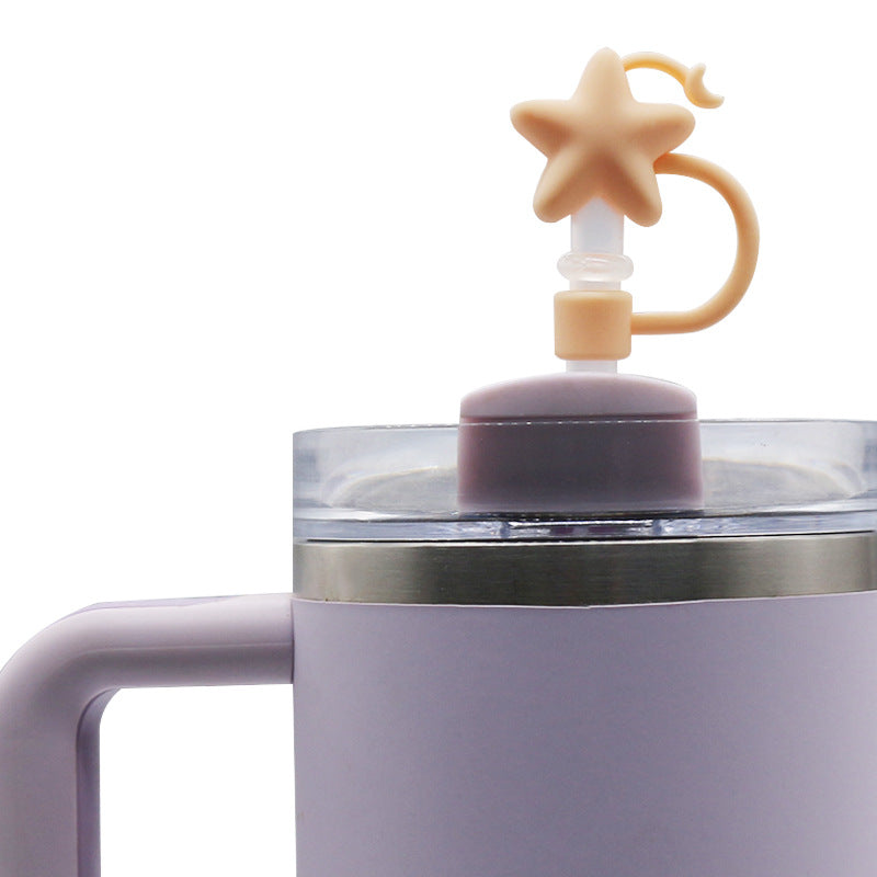 Wholesale 3pcs PVC 3D cartoon 8-10mm environmentally friendly straw cap