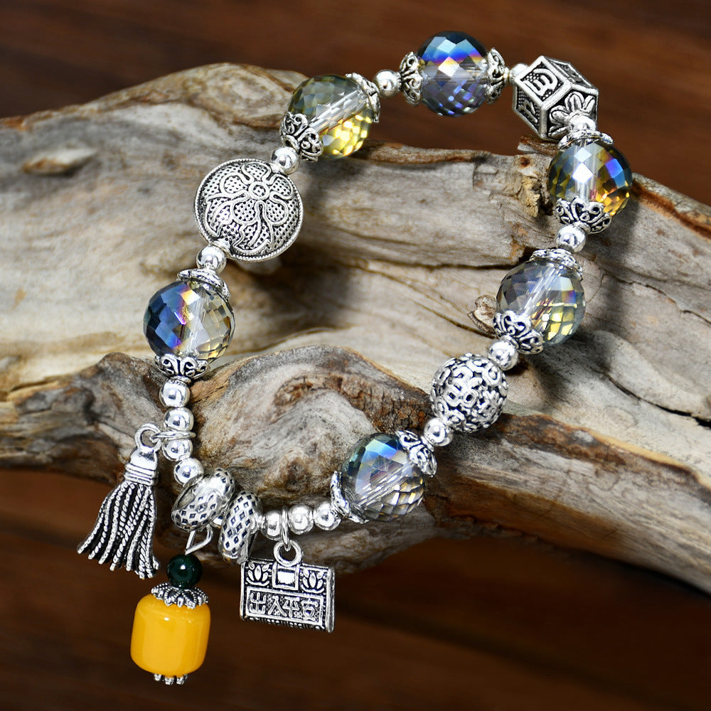 Wholesale Ethnic Style Colorful Crystal Beaded Bracelets