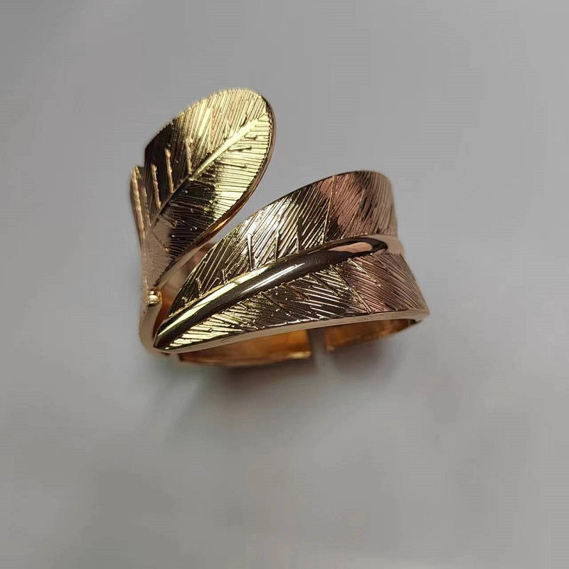 Wholesale Widened Metal Leaf Exaggerated Bracelet