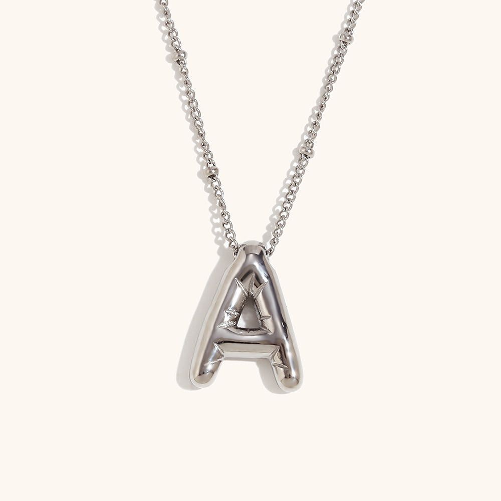 Wholesale Balloon English Stainless Steel Plated 18K Necklace