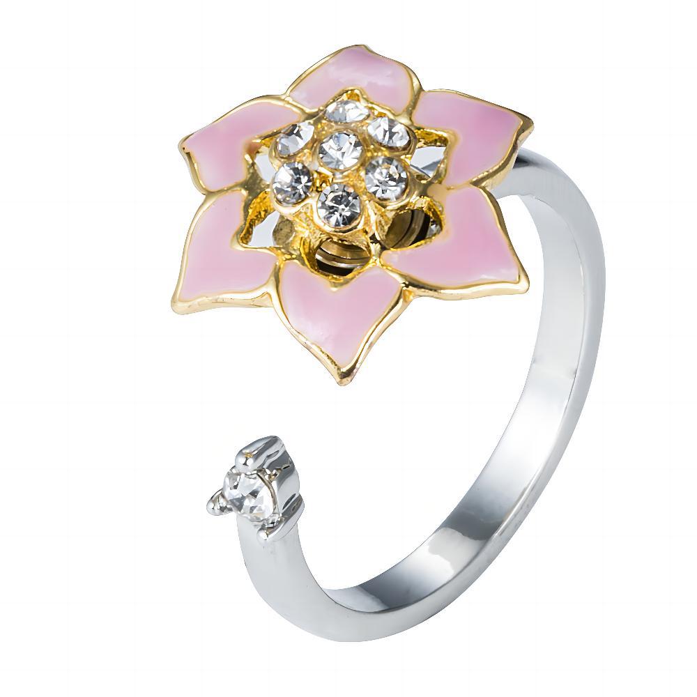 Wholesale Rotating Sunflower Daisy Adjustable rings