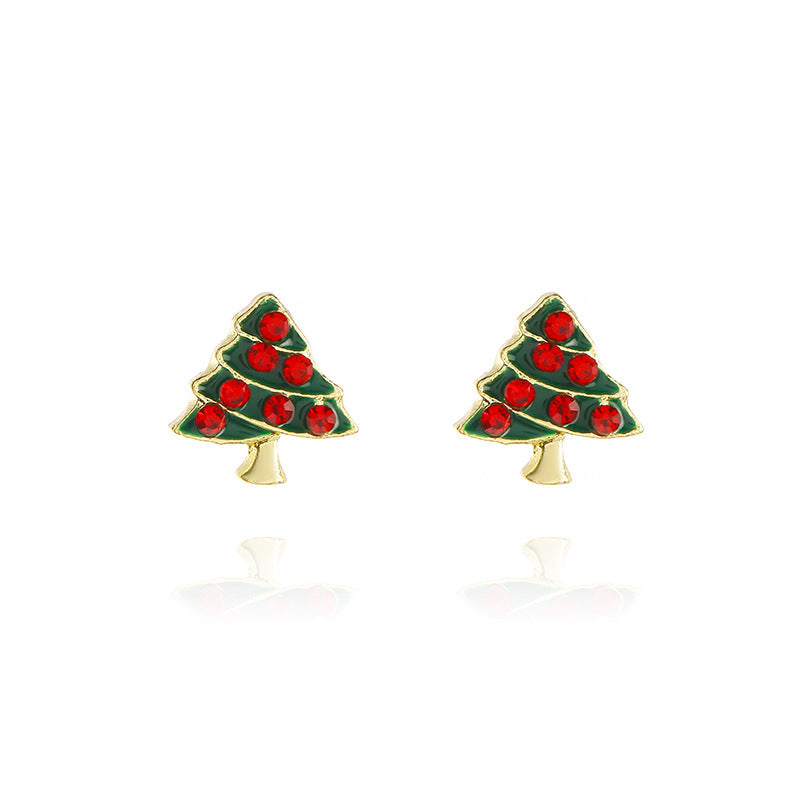 Wholesale Christmas snowflake candy bell reindeer earrings