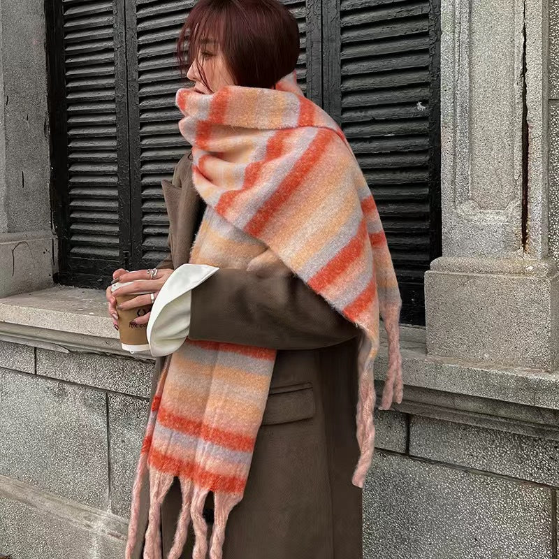 Wholesale New Winter Knitted Thickened Warm Circle Yarn Scarf