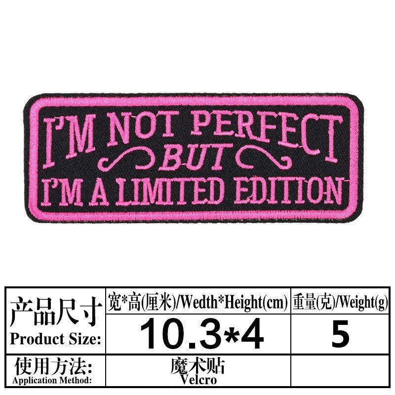 Wholesale English entry humorous letter cartoon embroidery DIY Patches
