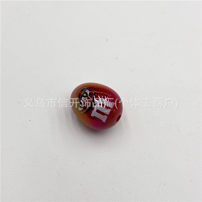 Wholesale 200pcs/pack Acrylic Printed Pigeon Egg Beads Pen