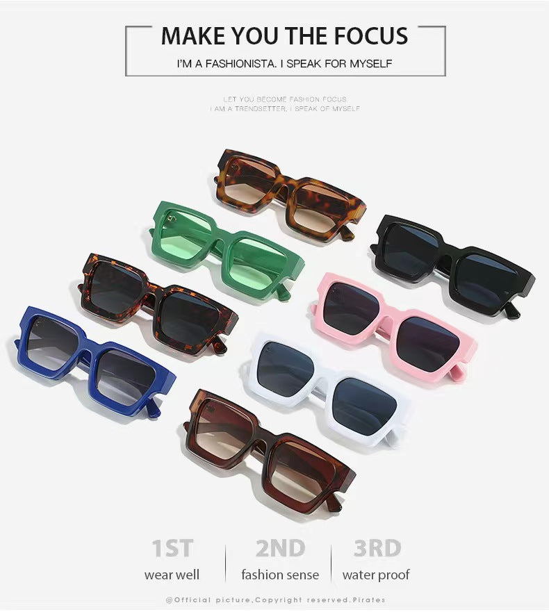 Wholesale Thick square large frame sunglasses
