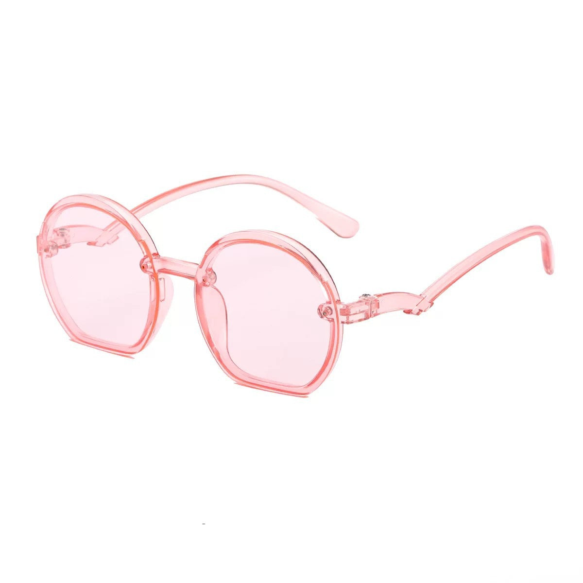 Wholesale Curved Temple Round Frame Kids Sunglasses