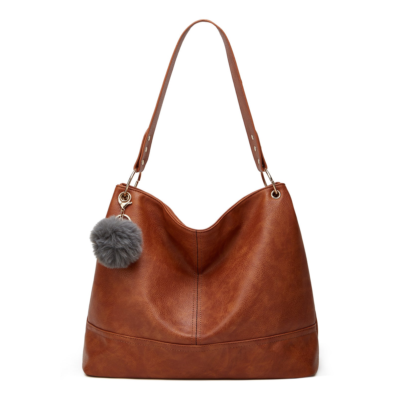 Wholesale PU Stitching Soft Leather Tote Bag
