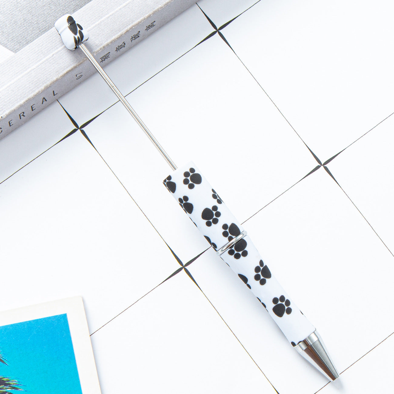 Wholesale 1000pcs Beadable Pens Cow Print Leopard Print Christmas Plastic Pen DIY for Beaded