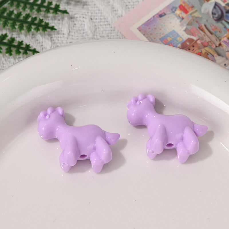 Wholesale 10pcs/pack  Macaron colored foal animal beads Acrylic Beads