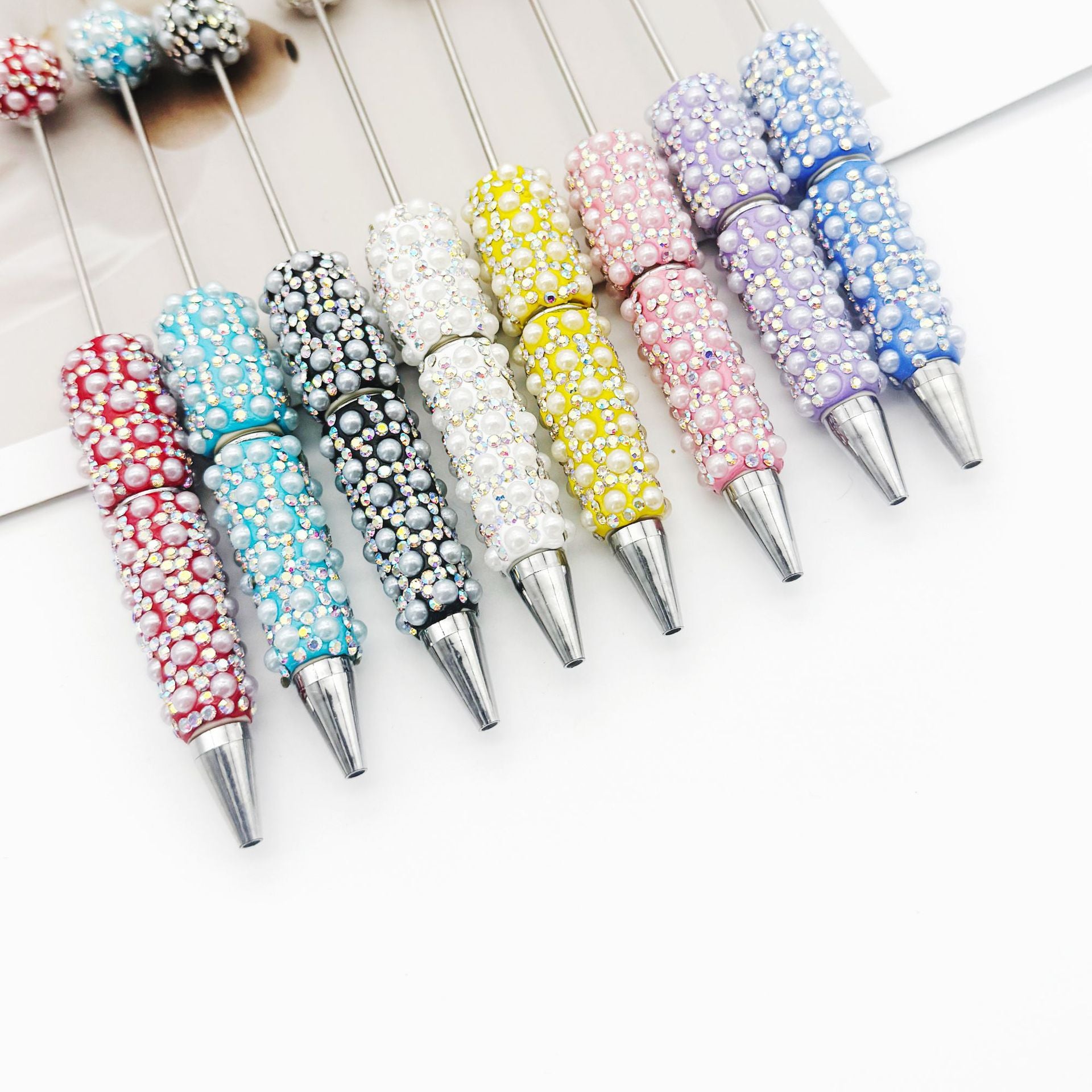 Wholesale Heavy-duty diamond and pearl bead pen