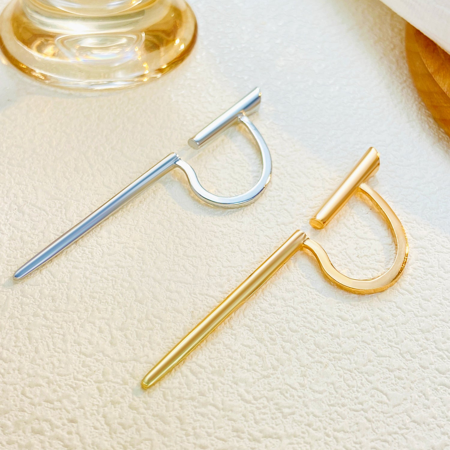 Wholesale Retro C-shaped Straight Ear Clip Without Ear Hole Alloy Ear Bone Clip