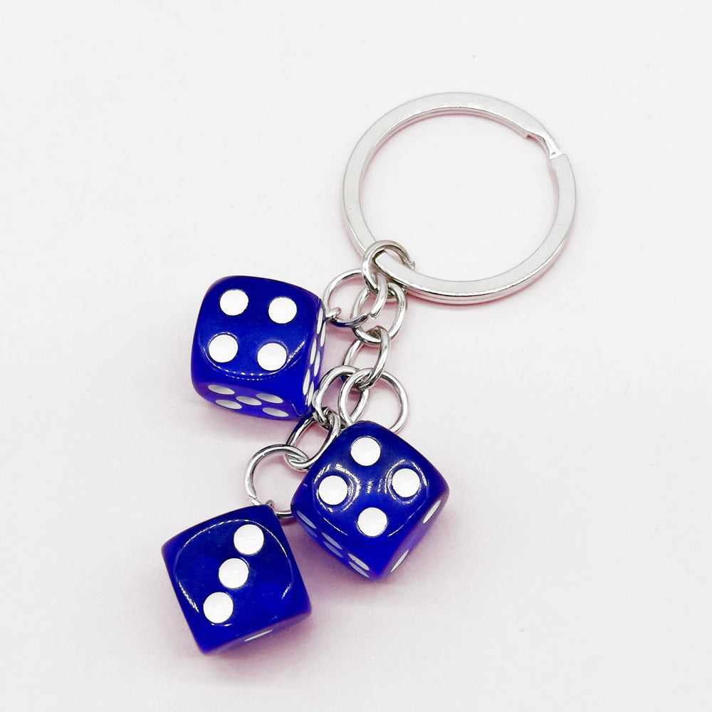 Wholesale Smiley Face Dice Number Personalized Keychain
