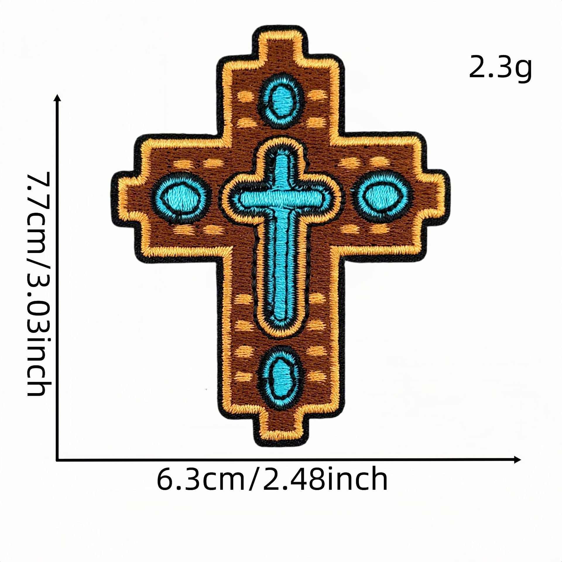 Wholesale Casual Embroidered Iron On Patches Set Of 9 Western Cowboy Cross Design For Hats Bags DIY Craft Supply