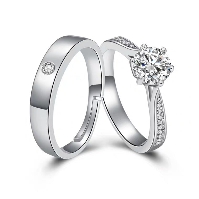 Wholesale recommend sterling silver couple ring a pair of closed ring