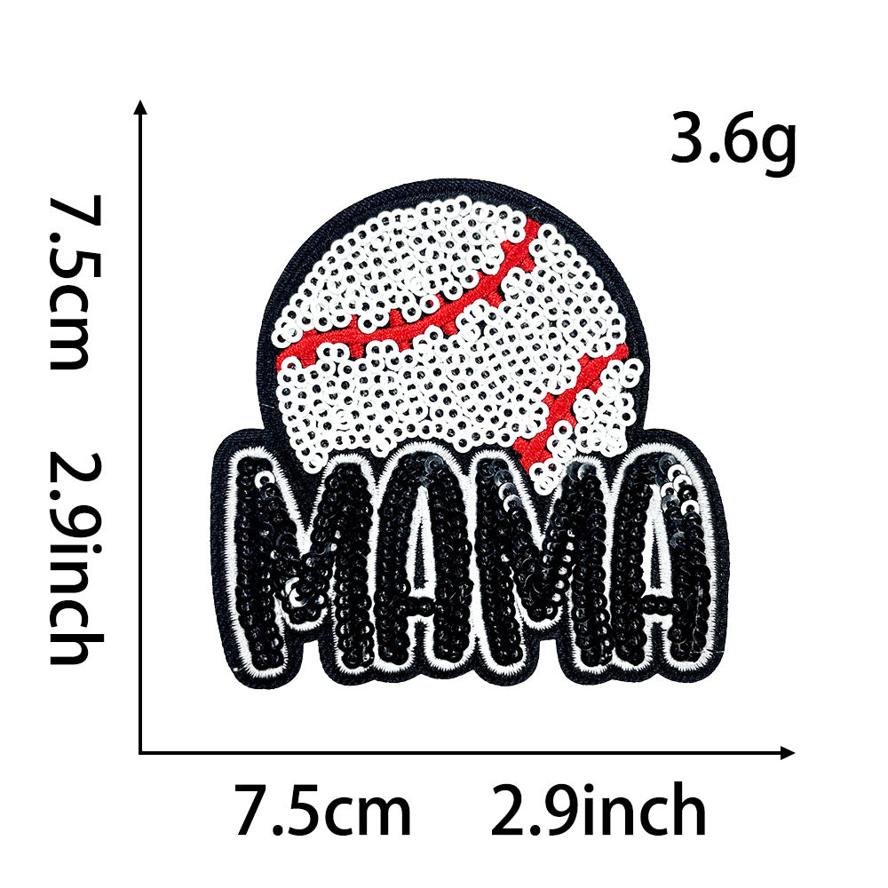 Wholesale Baseball Glove Sequin Embroidered Iron On Patches Sports Themed et Applique DIY Fashion Accessory For Gift And Boutique Resale
