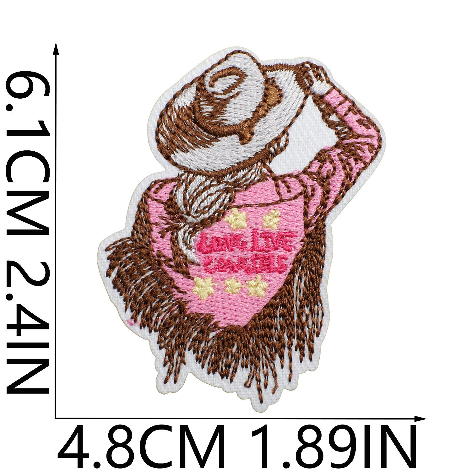 Wholesale Western Denim Embroidery Cloth Sticker FS