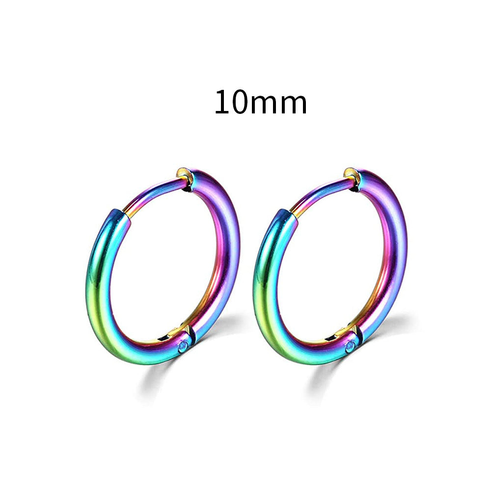Wholesale Creative Design Stainless Steel Circular Earrings