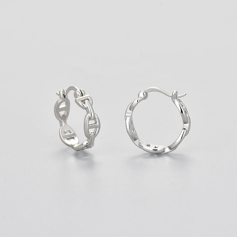 Wholesale  gold cold style circle ear retro earrings