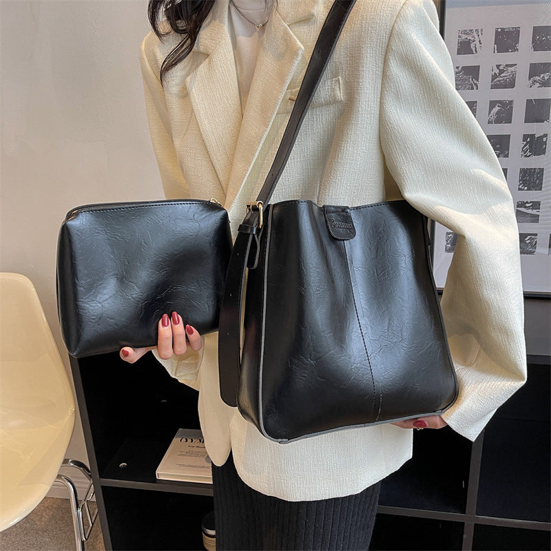 Wholesale Casual Large Capacity PU Shoulder Bag
