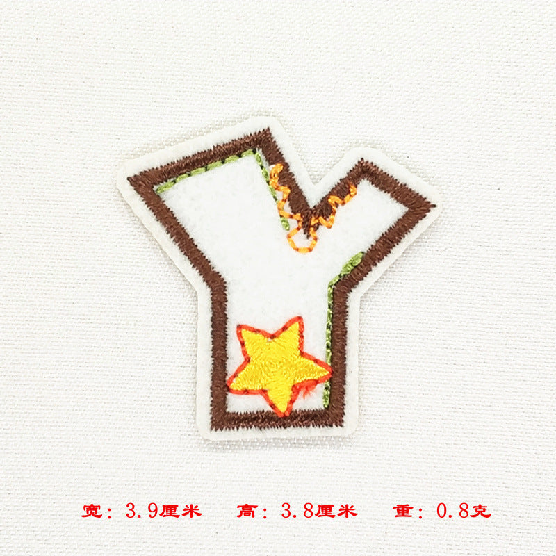 Wholesale Colorful English letter embroidery DIY Patches