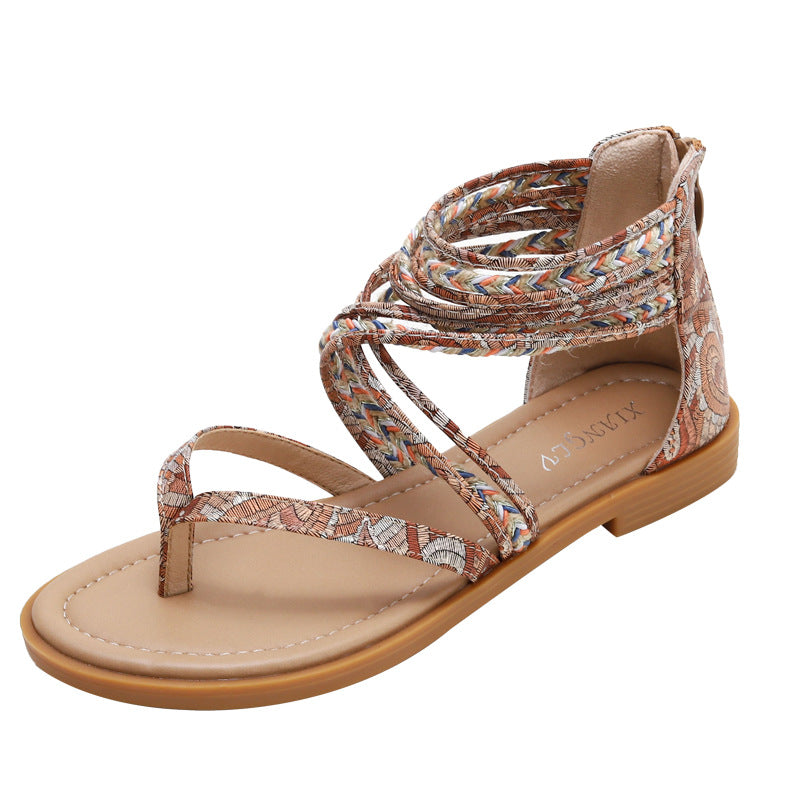 Wholesale Bohemian Ethnic Retro Seaside Holiday Roman Sandals