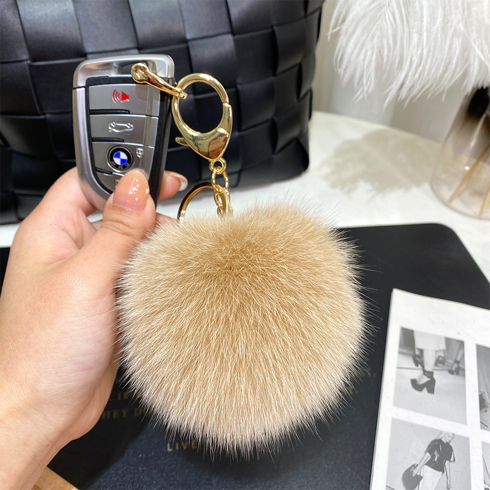 Wholesale 9cm Fur Ball Keychain