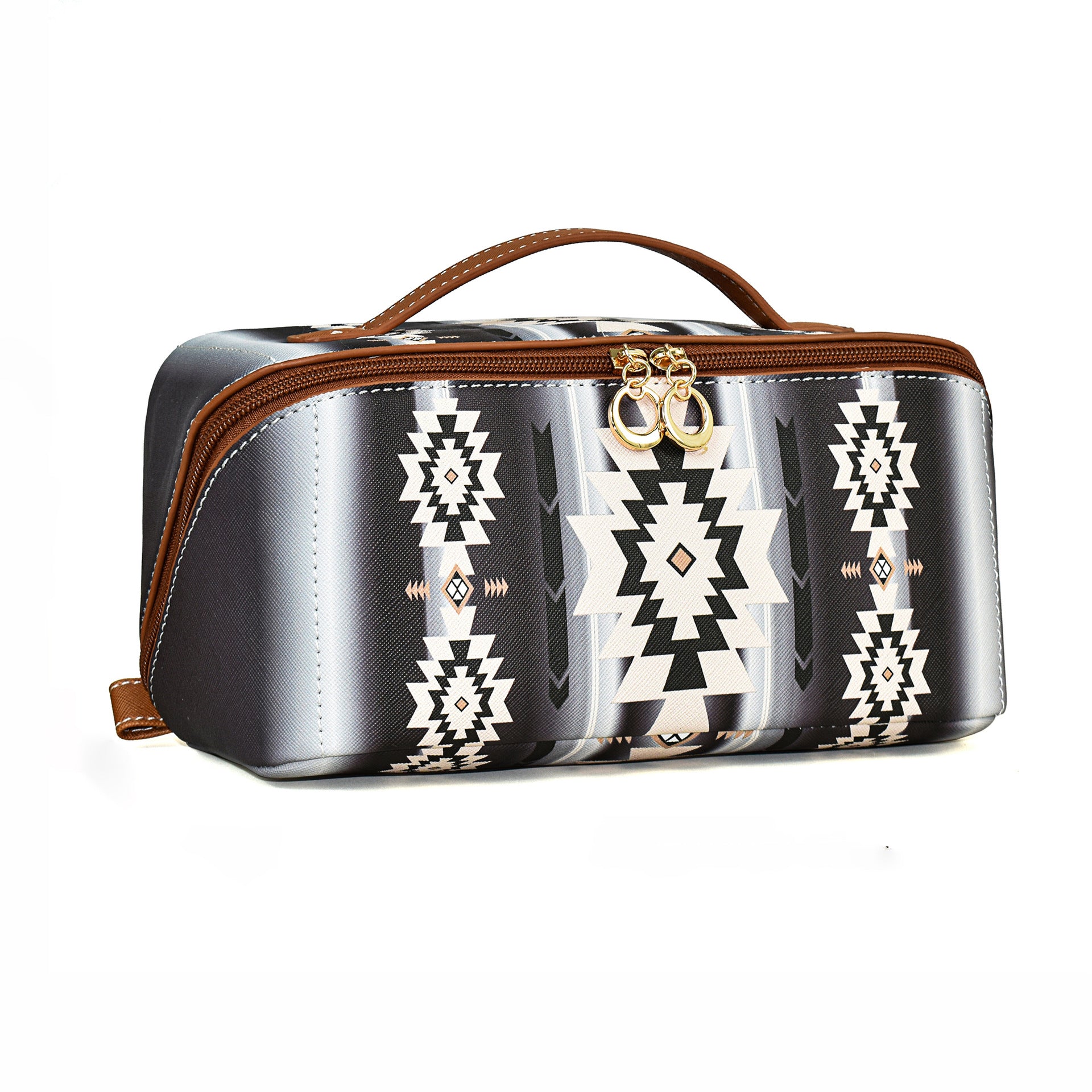 Wholesale Bohemian Style PU Leather Cloud Pillow Cosmetic Bag Large Capacity Cosmetic Box Travel Wash Shoulder Bag