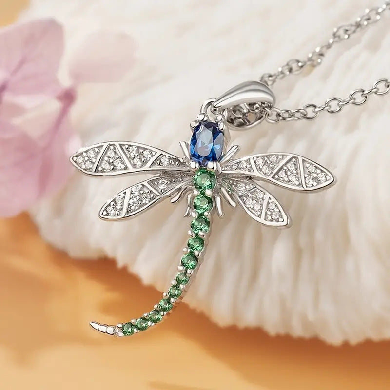 Wholesale fashion Joker long dragonfly hanging necklace jewelry
