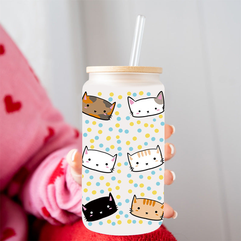 Wholesale Complex and cute patterns 16oz Cup UV DTF Wraps