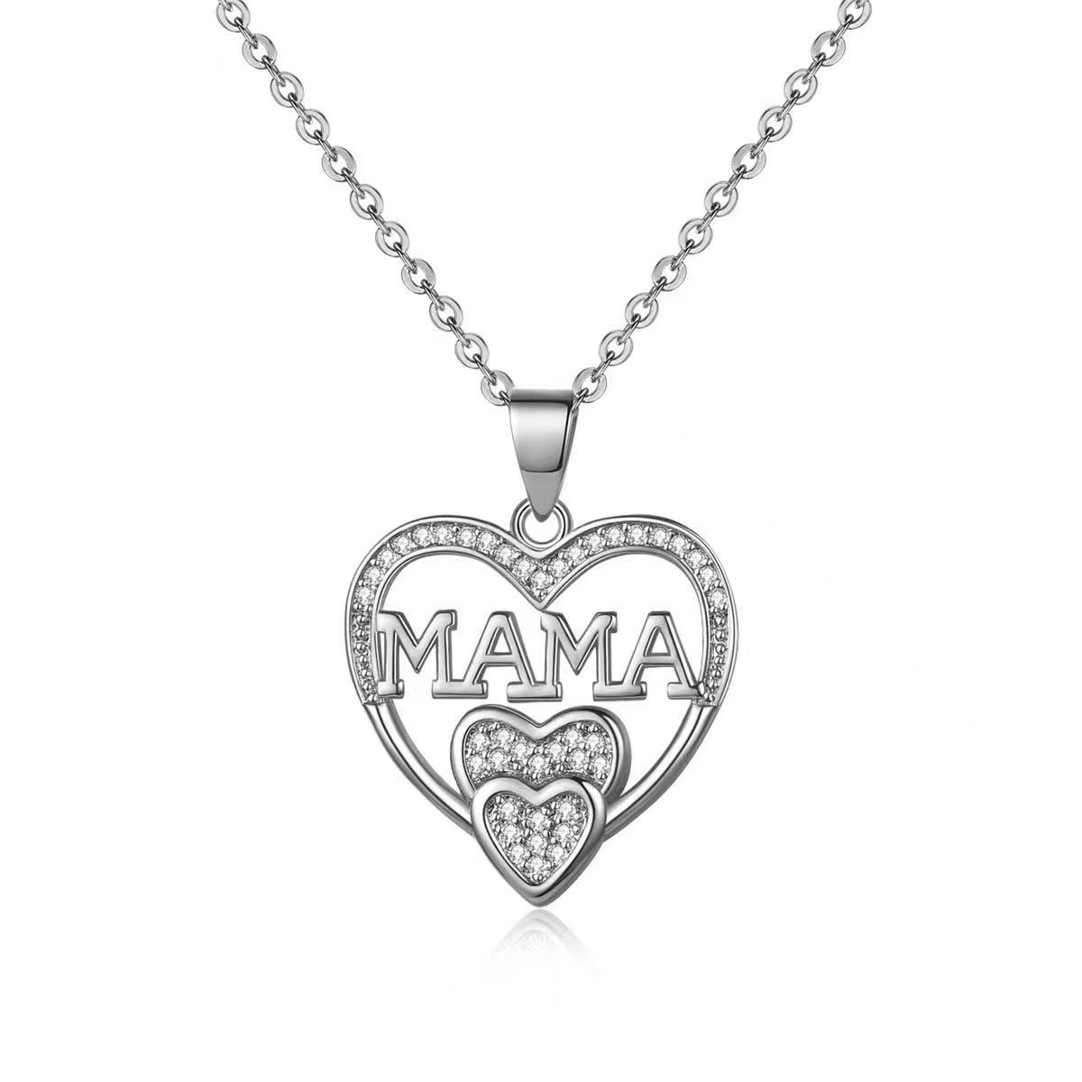Wholesale Temperamental simple women's love necklace MOM pendant