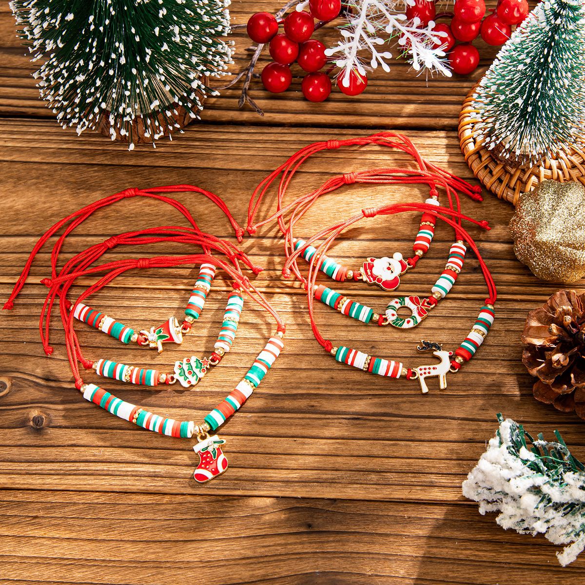 Wholesale  Reindeer Layered Bracelet Set