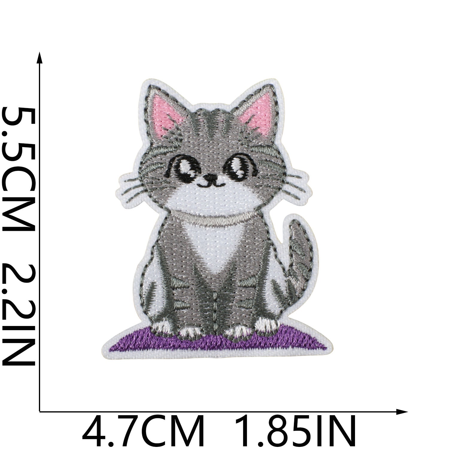 Wholesale Polyester Iron On Embroidery Patch Cat Party Cartoon Kitten Decorative Accent For Clothing Everyday Use