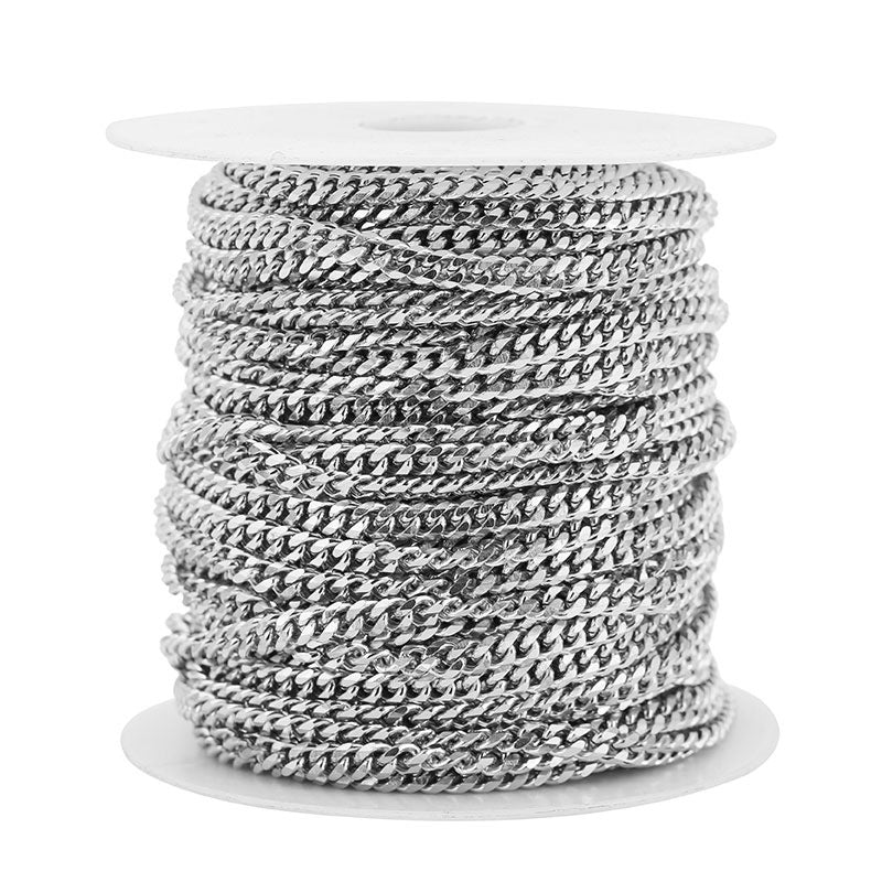 Wholesale 5.5mm Six Sided Grinding Chain 18k Hip Hop Necklace