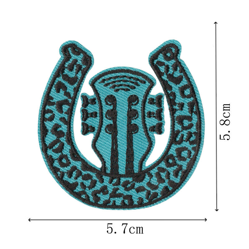 Wholesale 9 Piece Cartoon Cowboy Embroidered Patches With Adhesive Backing For Clothing Towel DIY Accessory